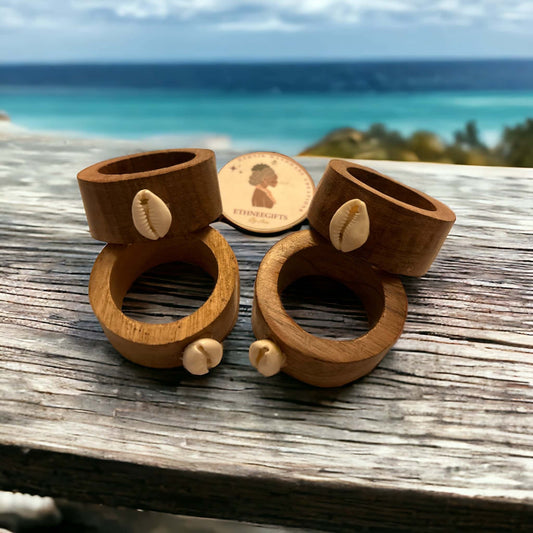 NAPKINS WOOD RINGS ROND (2 Set of 2) 4