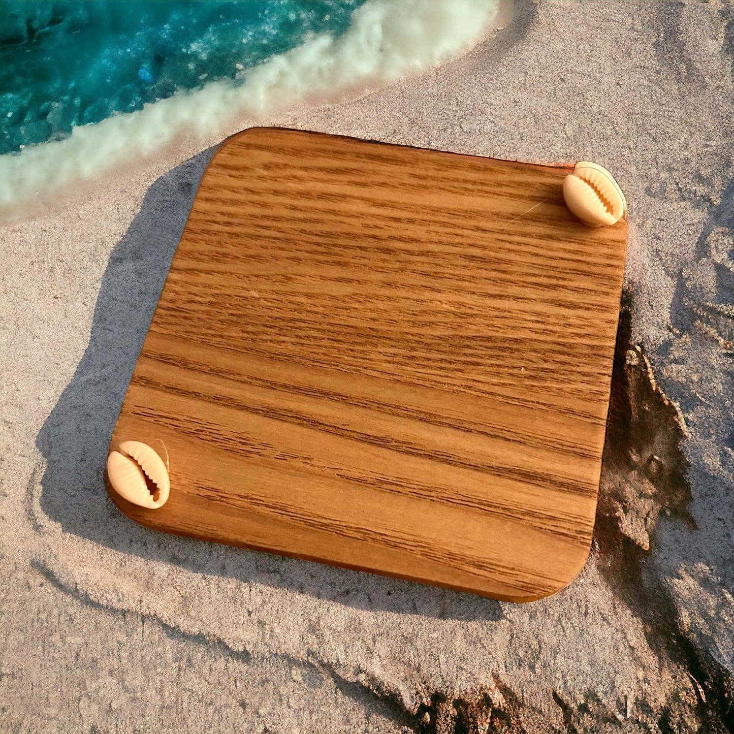 GLASS COASTER with Cowries (1 Set of 2)