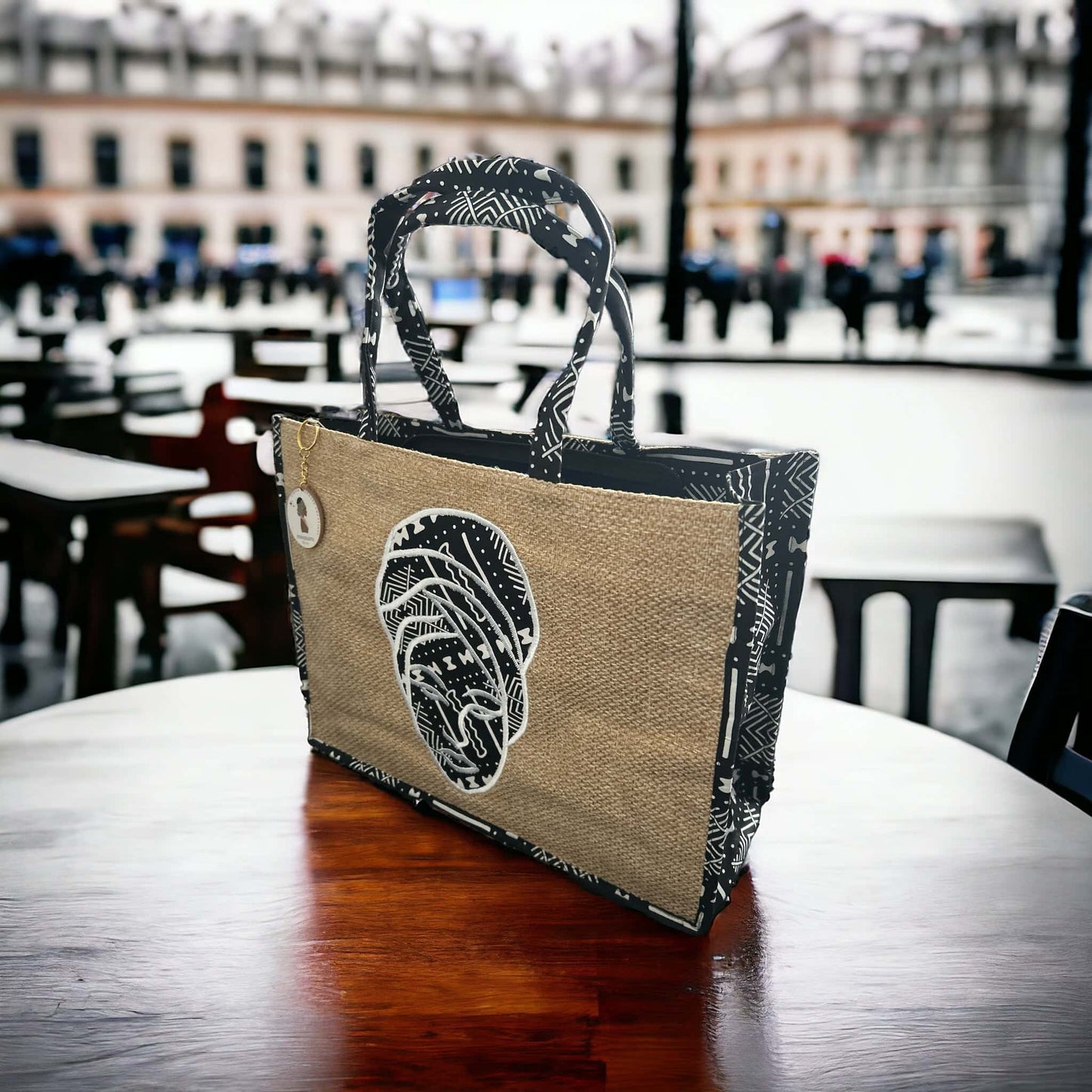 ETHNEEK BURLAP TOTES BAG