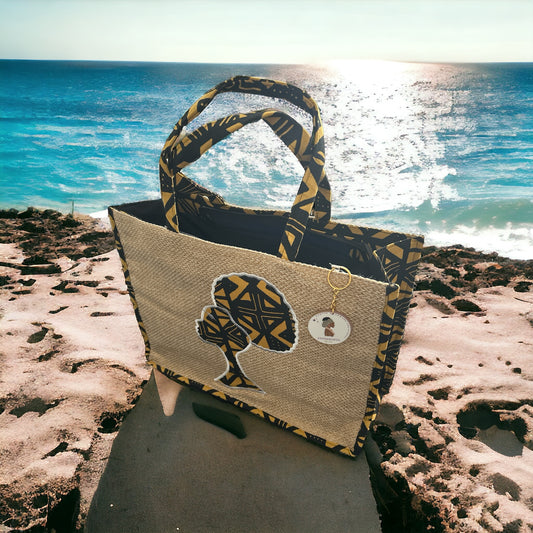ETHNEEK BURLAP TOTES BAG