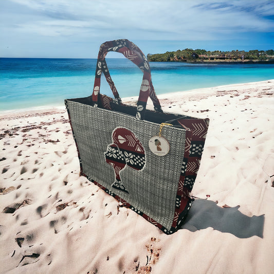 ETHNEEK BURLAP TOTES BAG
