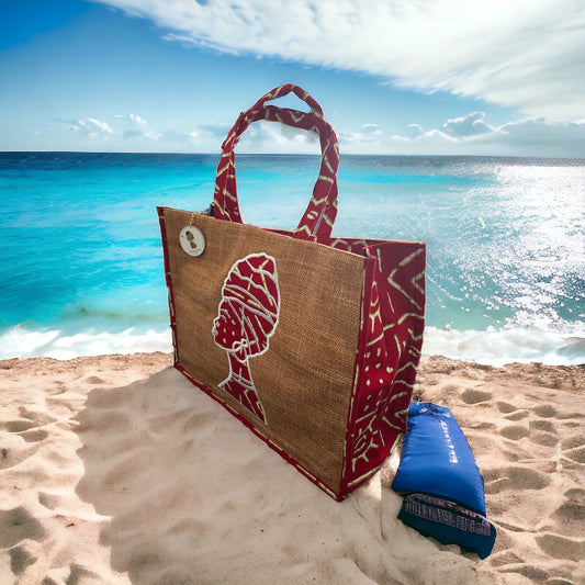 ETHNEEK BURLAP TOTES BAG