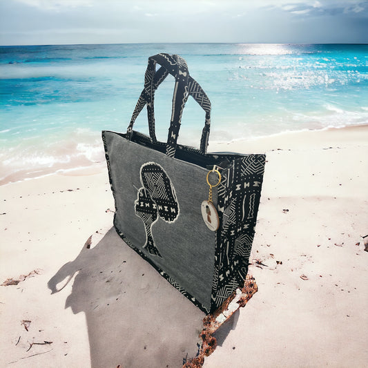 ETHNEEK BURLAP TOTES BAG