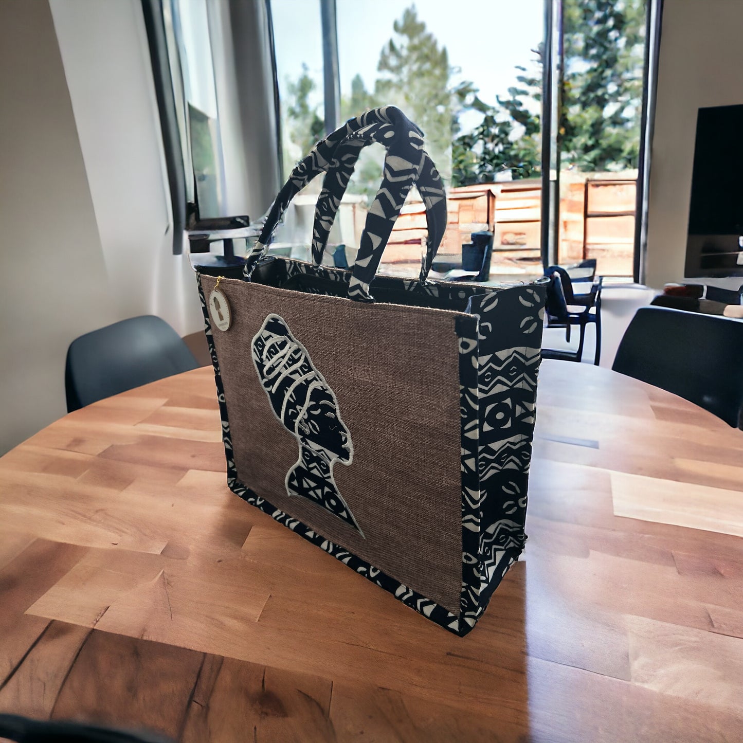 ETHNEEK BURLAP TOTES BAG