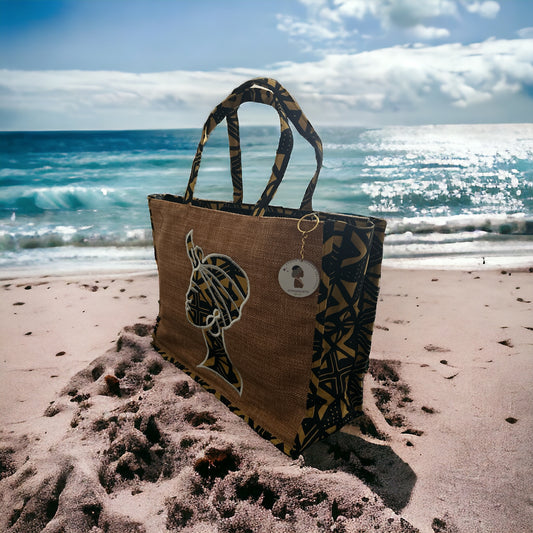 ETHNEEK BURLAP TOTES BAG