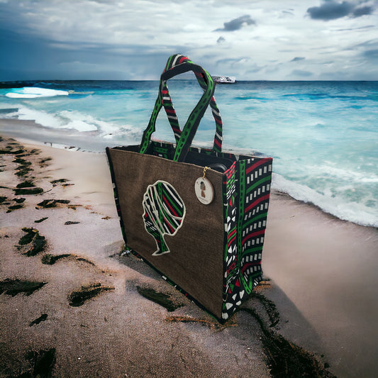 ETHNEEK BURLAP TOTES BAG