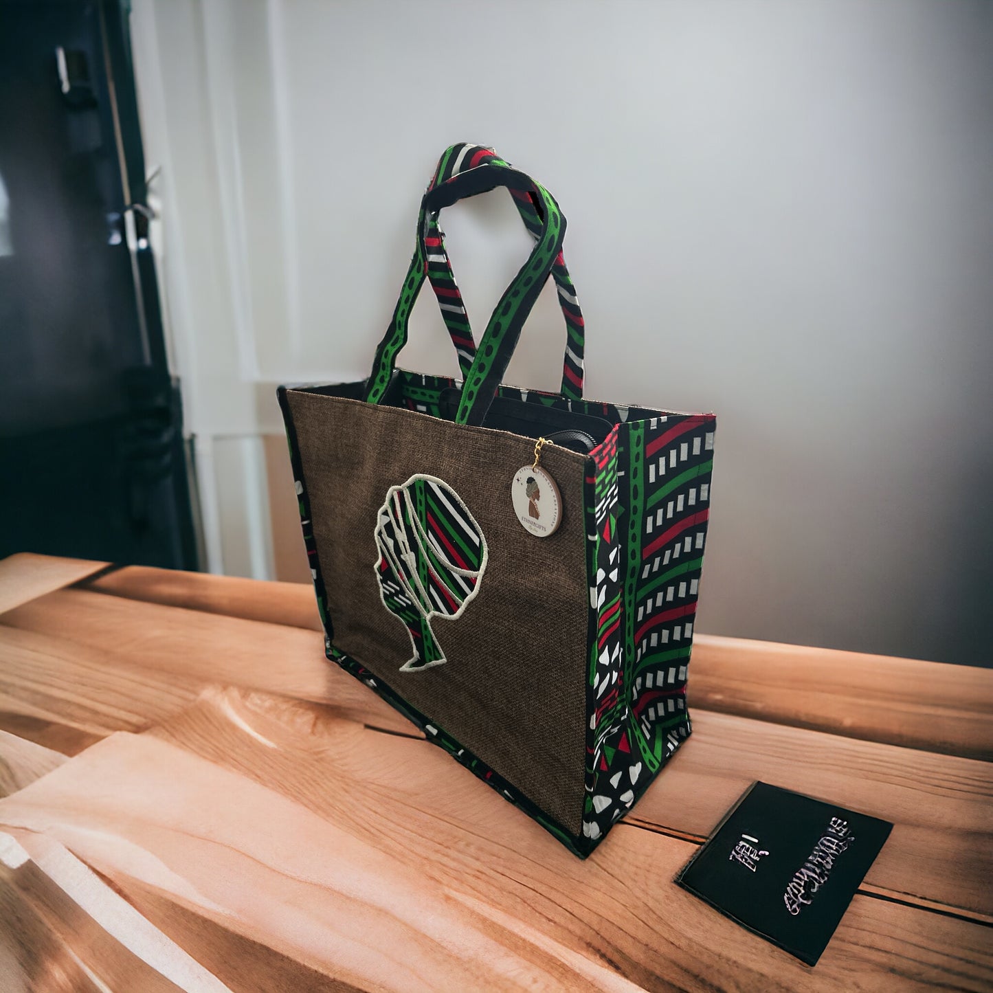 ETHNEEK BURLAP TOTES BAG