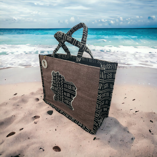 ETHNEEK BURLAP TOTES BAG