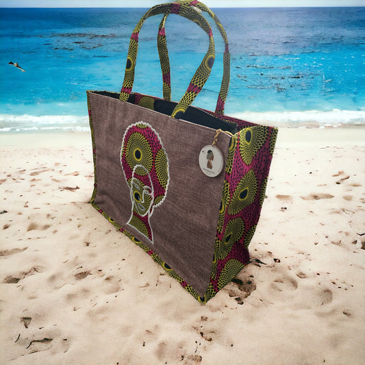 ETHNEEK BURLAP TOTES BAG