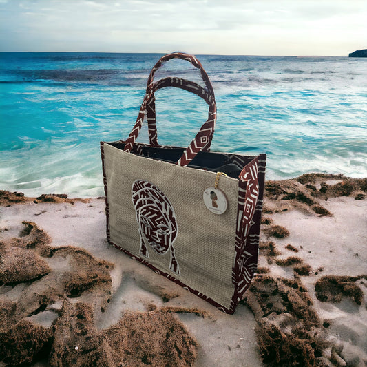ETHNEEK BURLAP TOTES BAG