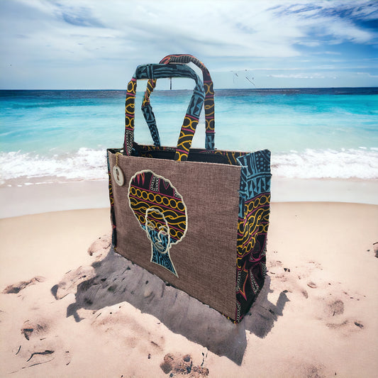 ETHNEEK BURLAP TOTES BAG