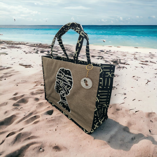 ETHNEEK BURLAP TOTES BAG