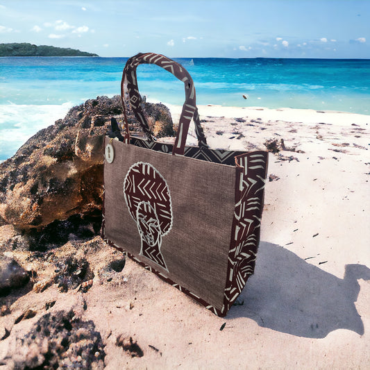ETHNEEK BURLAP TOTES BAG