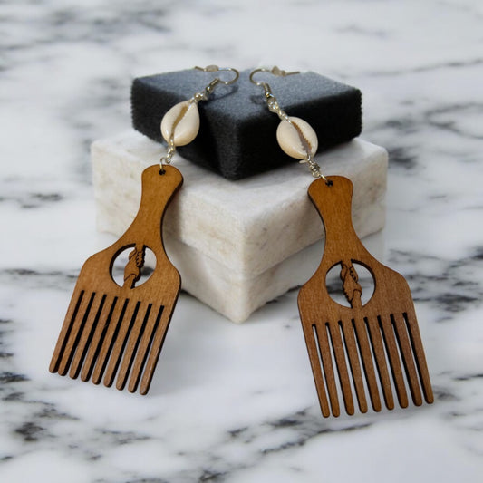Earrings SANAA Comb with cowries