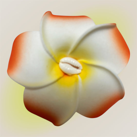 Medium Flower Clip Hair Orange - ETHNEEGIFTS