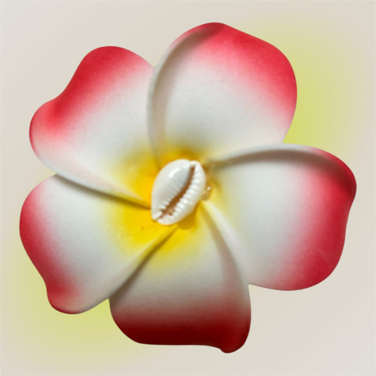 Large Flower Clip Hair Red - ETHNEEGIFTS