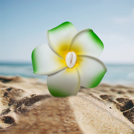 Medium Flower Clip Hair Green - ETHNEEGIFTS