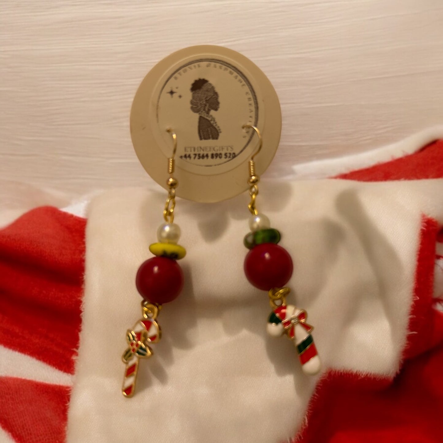 ETHNEEGIFTS XMAS Earrings Beads & Krobo