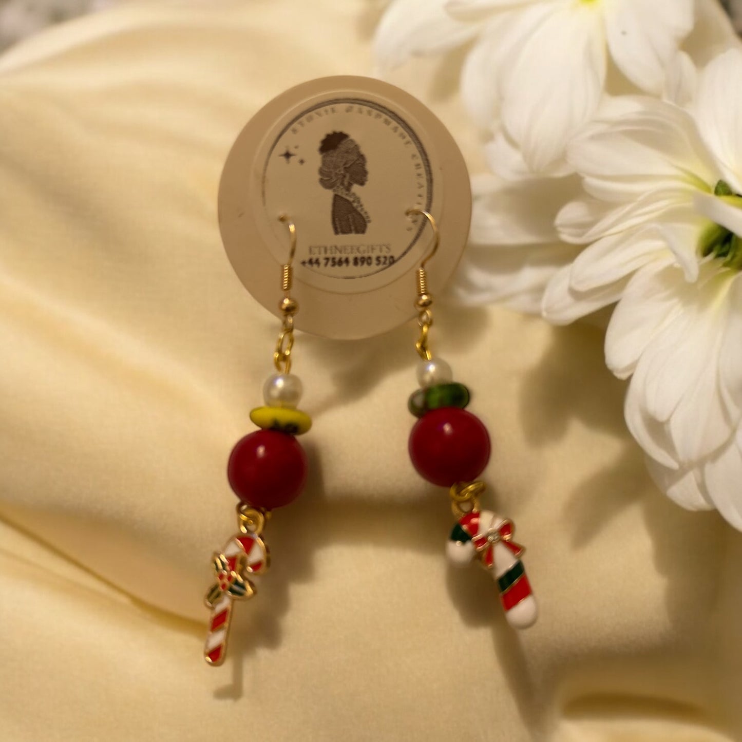 ETHNEEGIFTS XMAS Earrings Beads & Krobo