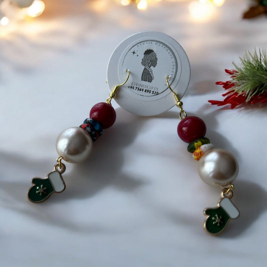 ETHNEEGIFTS XMAS Earrings Beads & Krobo