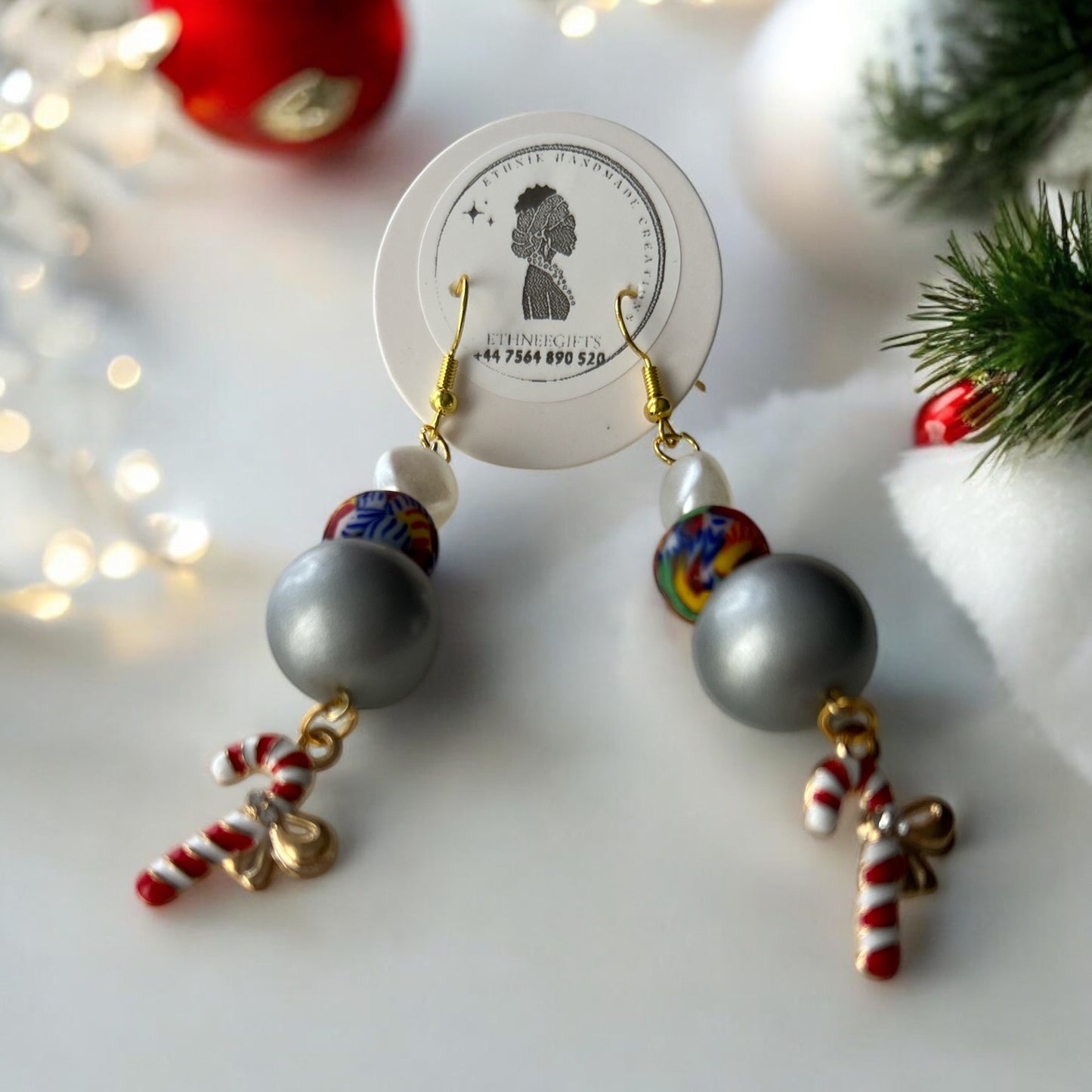 ETHNEEGIFTS XMAS Earrings Beads & Krobo