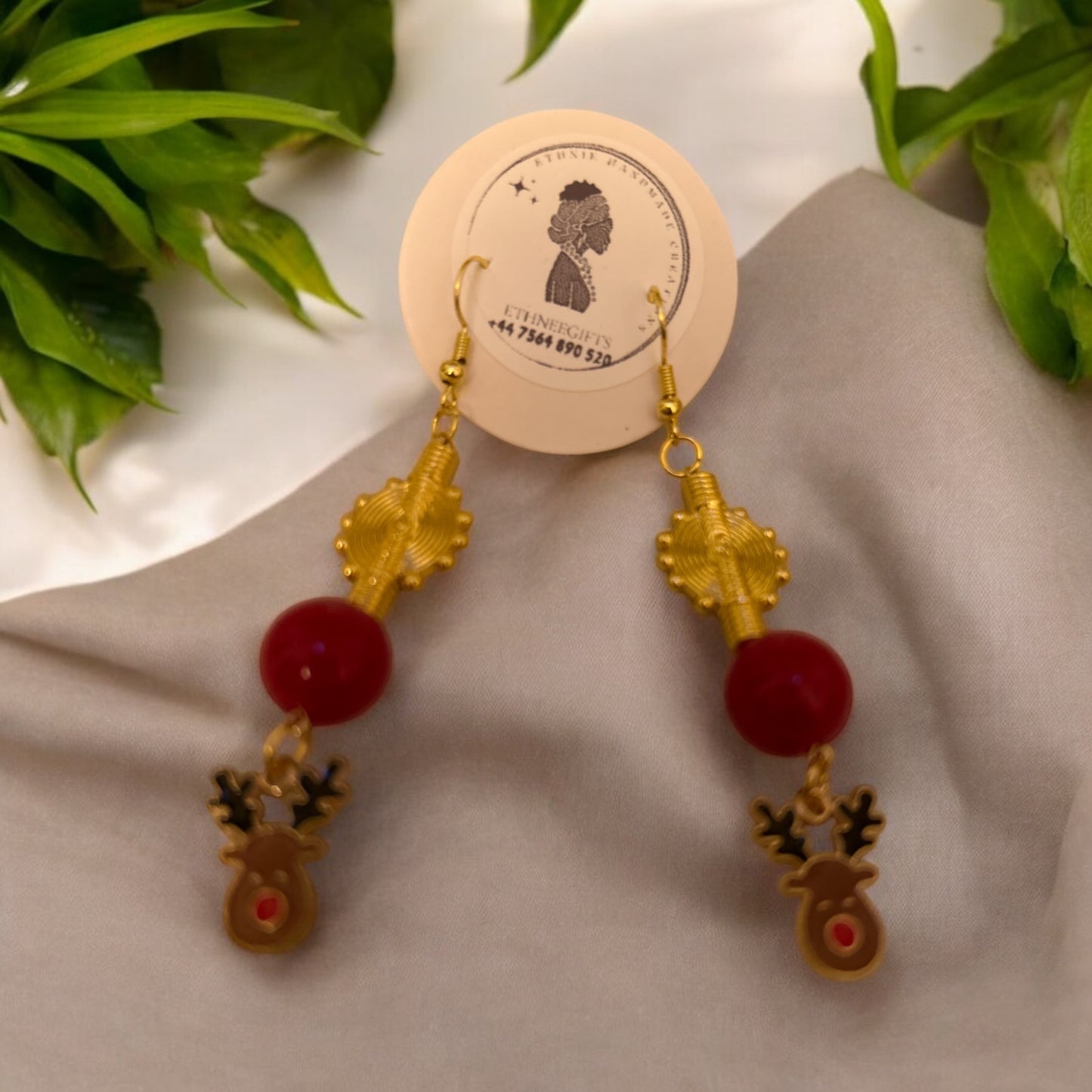 ETHNEEGIFTS XMAS Earrings Beads & Krobo