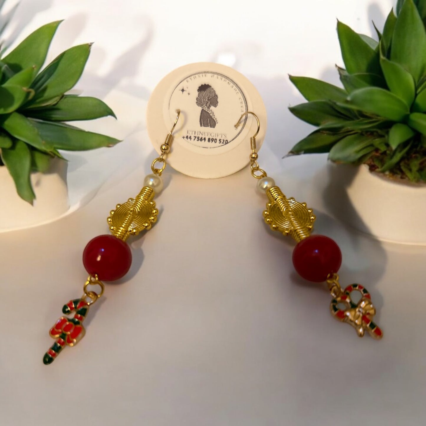 ETHNEEGIFTS XMAS Earrings Beads & Krobo