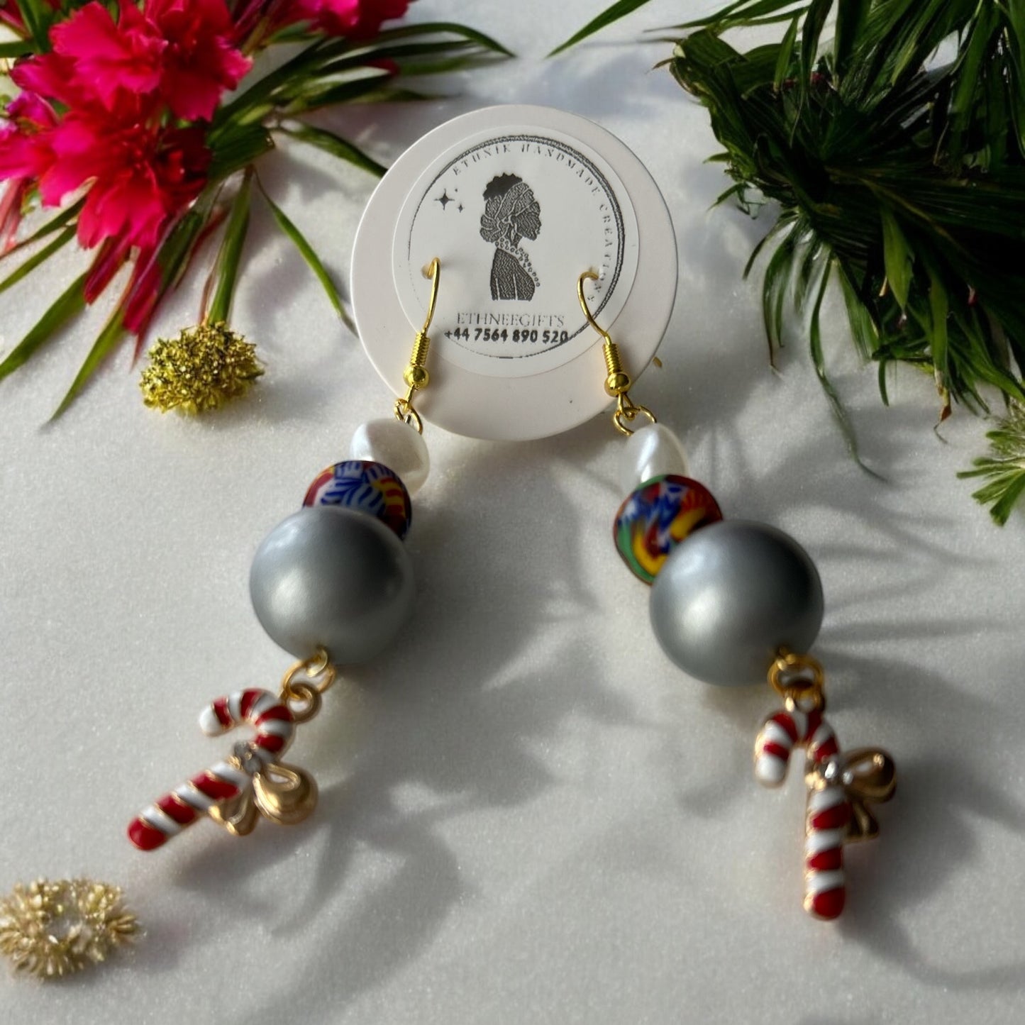 ETHNEEGIFTS XMAS Earrings Beads & Krobo