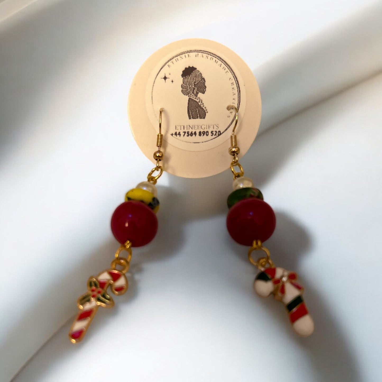 ETHNEEGIFTS XMAS Earrings Beads & Krobo