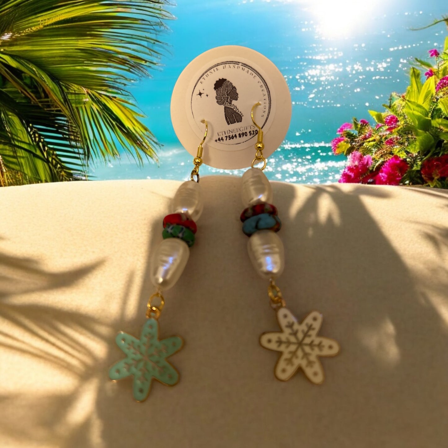 ETHNEEGIFTS XMAS Earrings Beads & Krobo