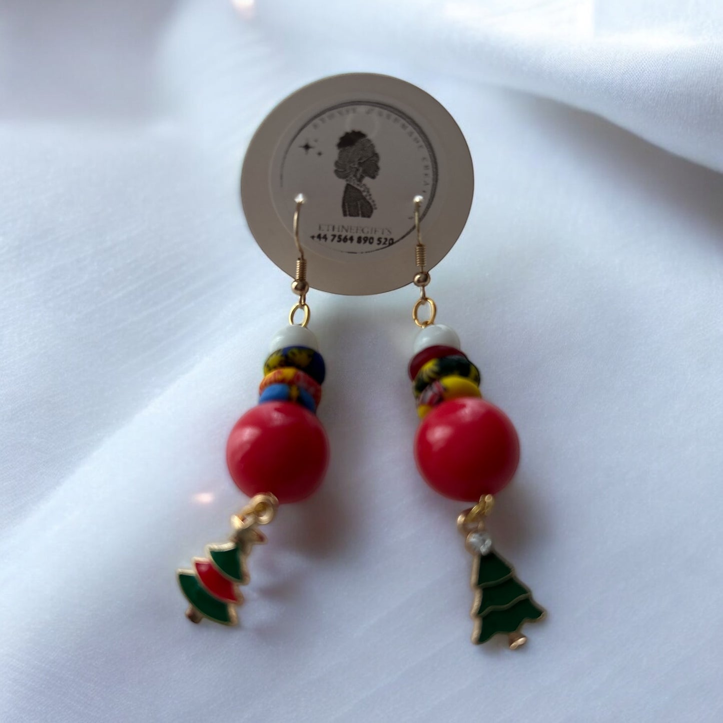 ETHNEEGIFTS XMAS Earrings Beads & Krobo