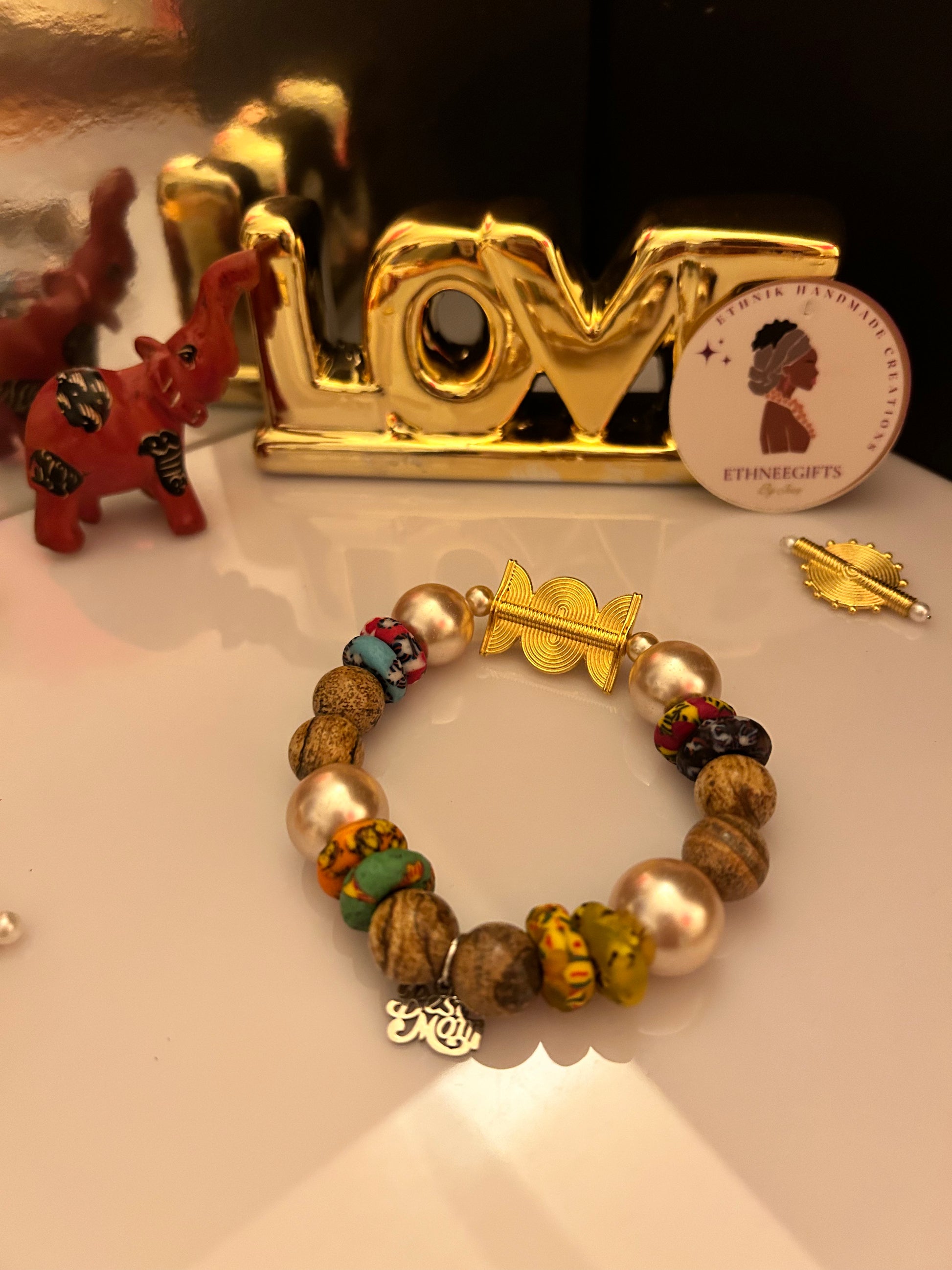 ETHNEEGIFTS - QUEEN MOTHER BRACELET "Best Mom"