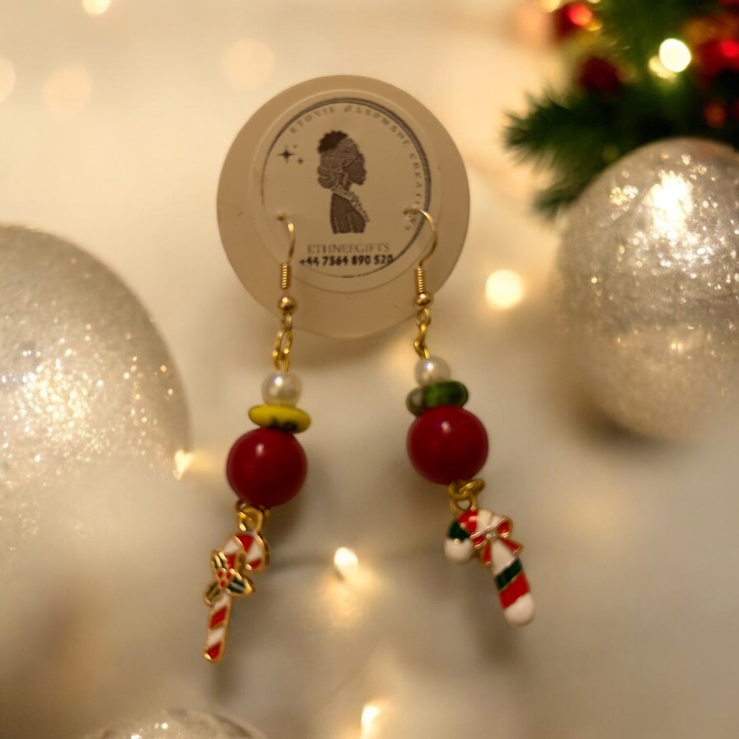 ETHNEEGIFTS XMAS Earrings Beads & Krobo