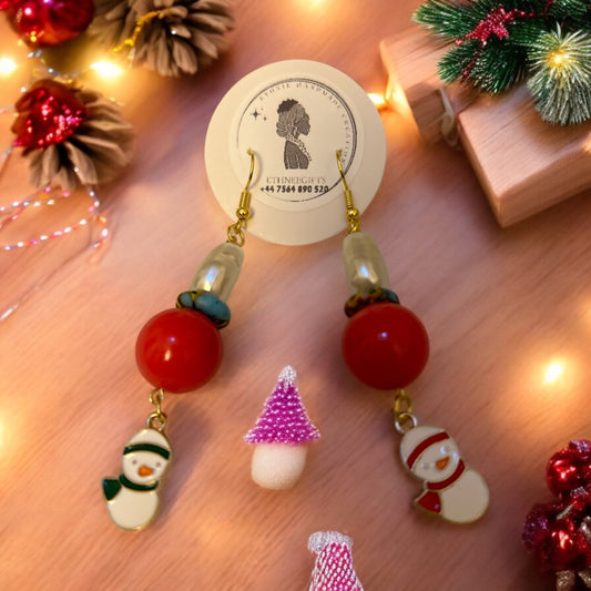 ETHNEEGIFTS XMAS Earrings Beads & Krobo