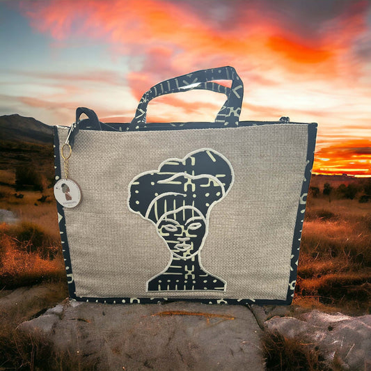 ETHNEEK BURLAP TOTES BAG