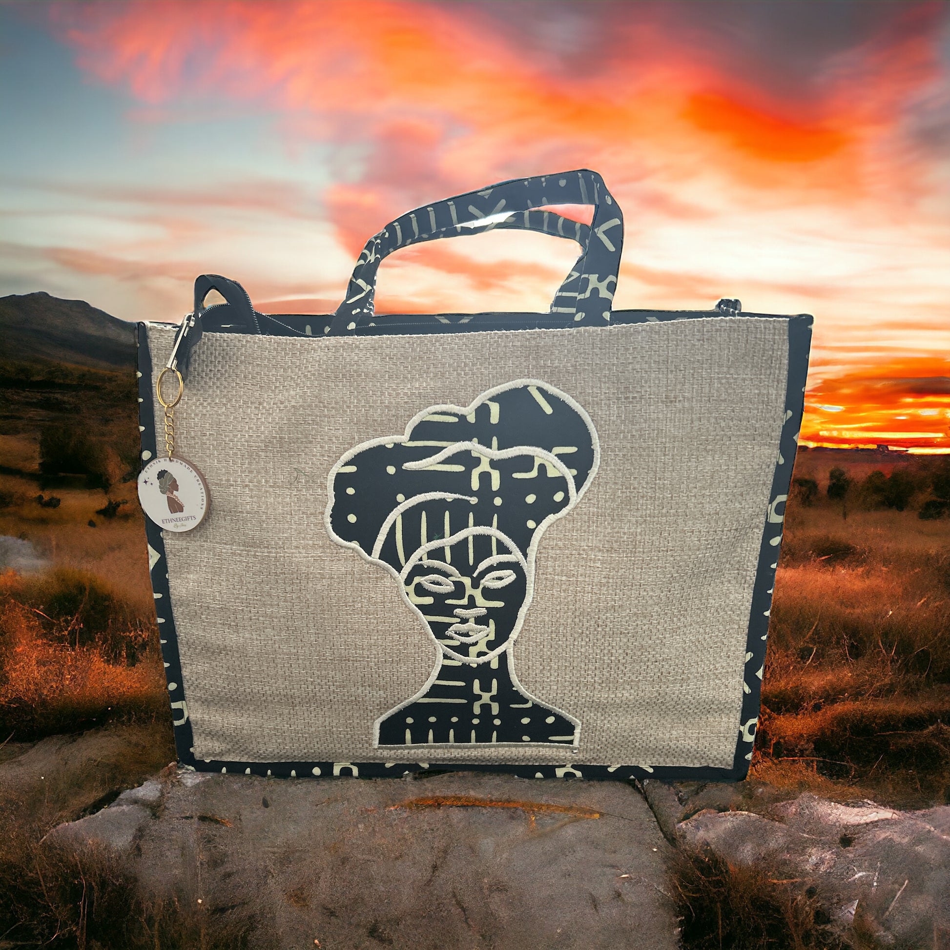 ETHNEEGIFTS - ETHNEEK BURLAP TOTES BAG