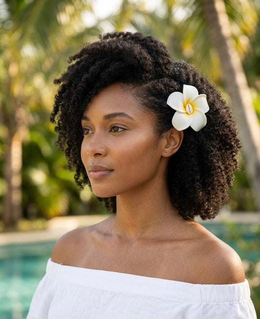 Large Flower Clip Hair Yellow - ETHNEEGIFTS