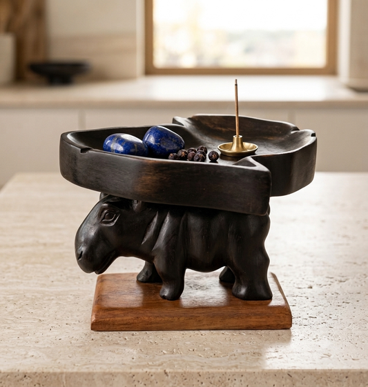 HOLDER WOOD HIPPOPOTAMUS AFRICA SUPPORT
