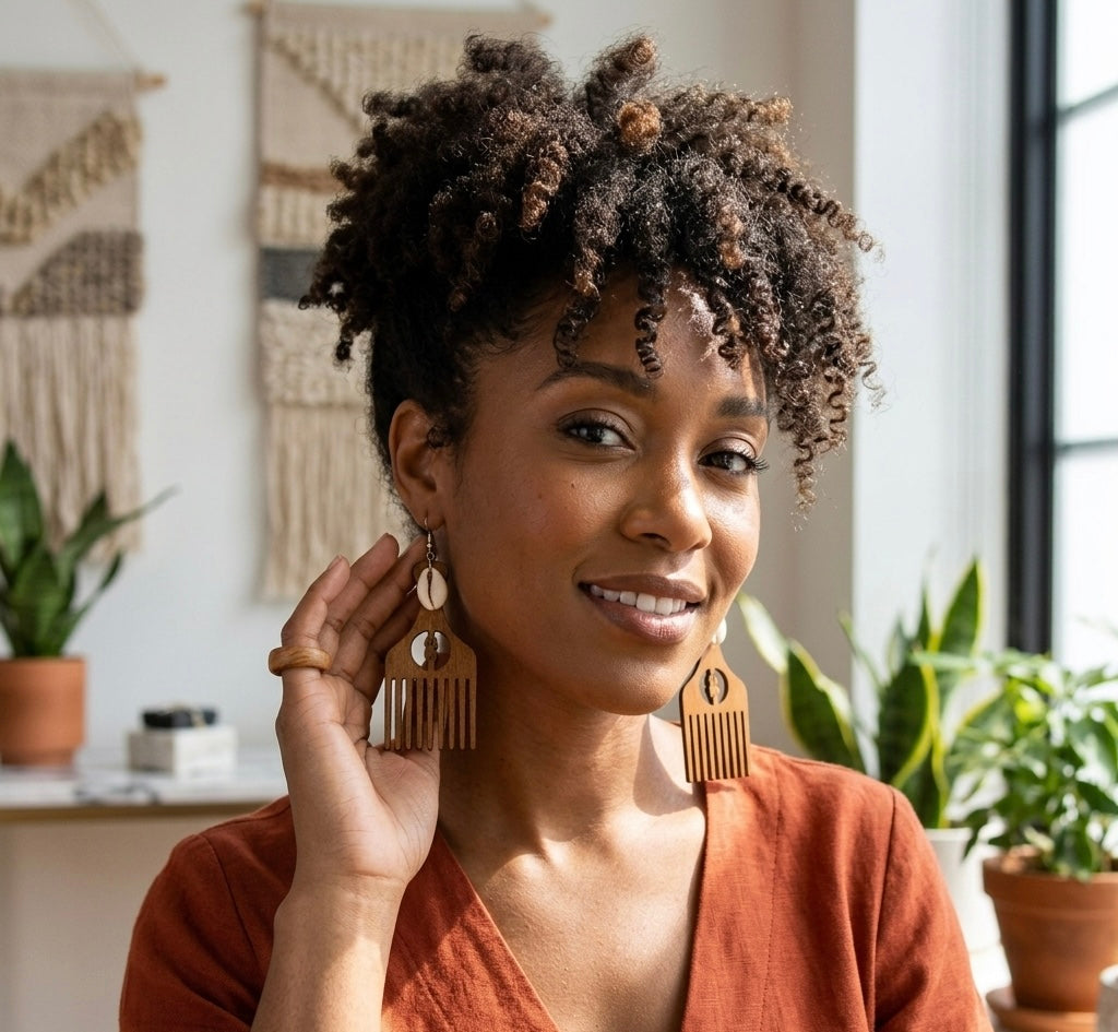 Earrings SANAA Comb with cowries