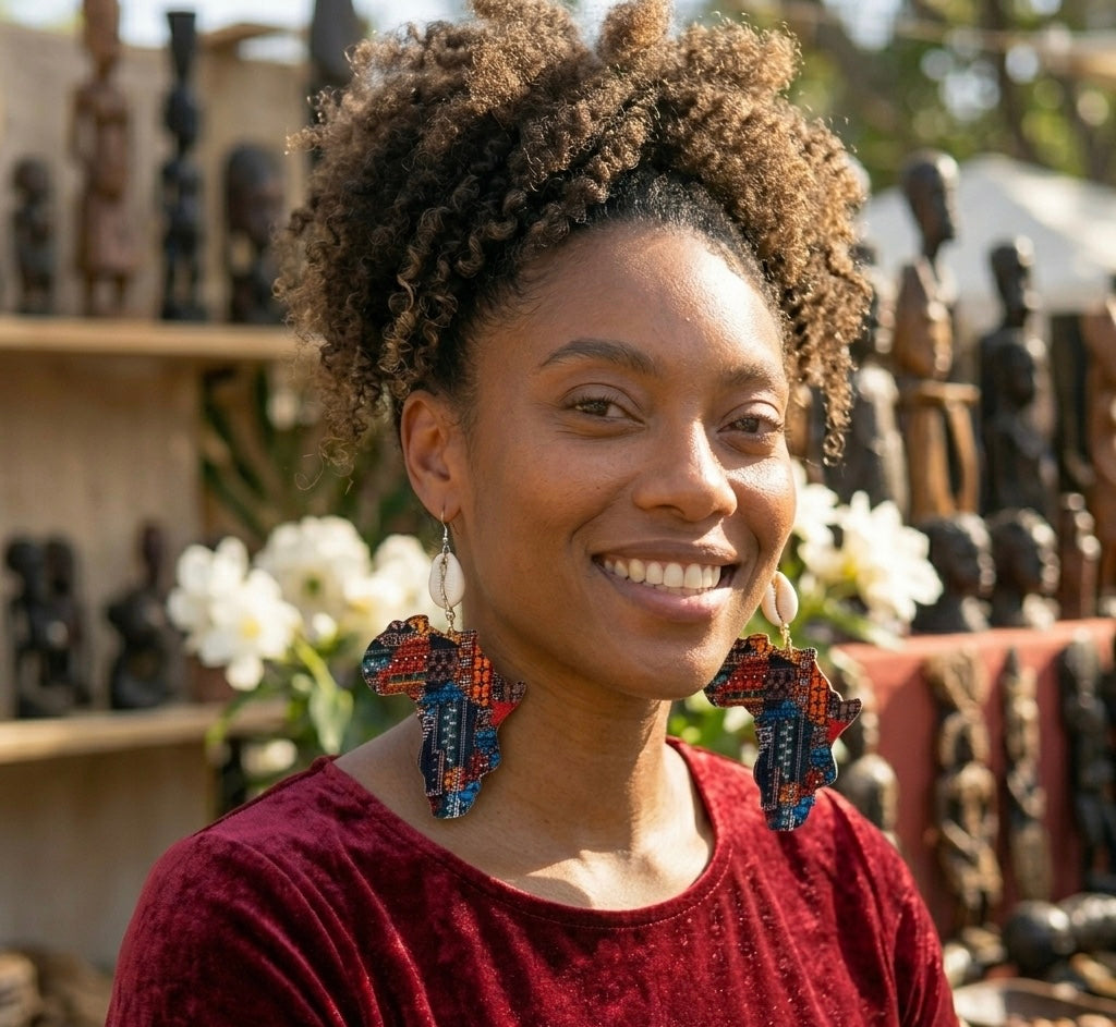 Earrings SANAA Africa Wax Silver