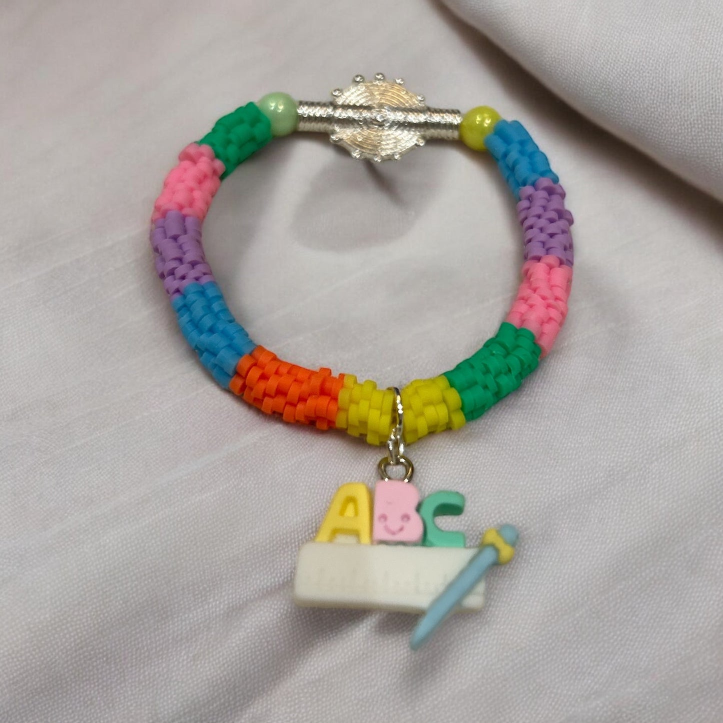 ETHNEEGIFTS - BRACELET KIDS Rainbow ALPHABET