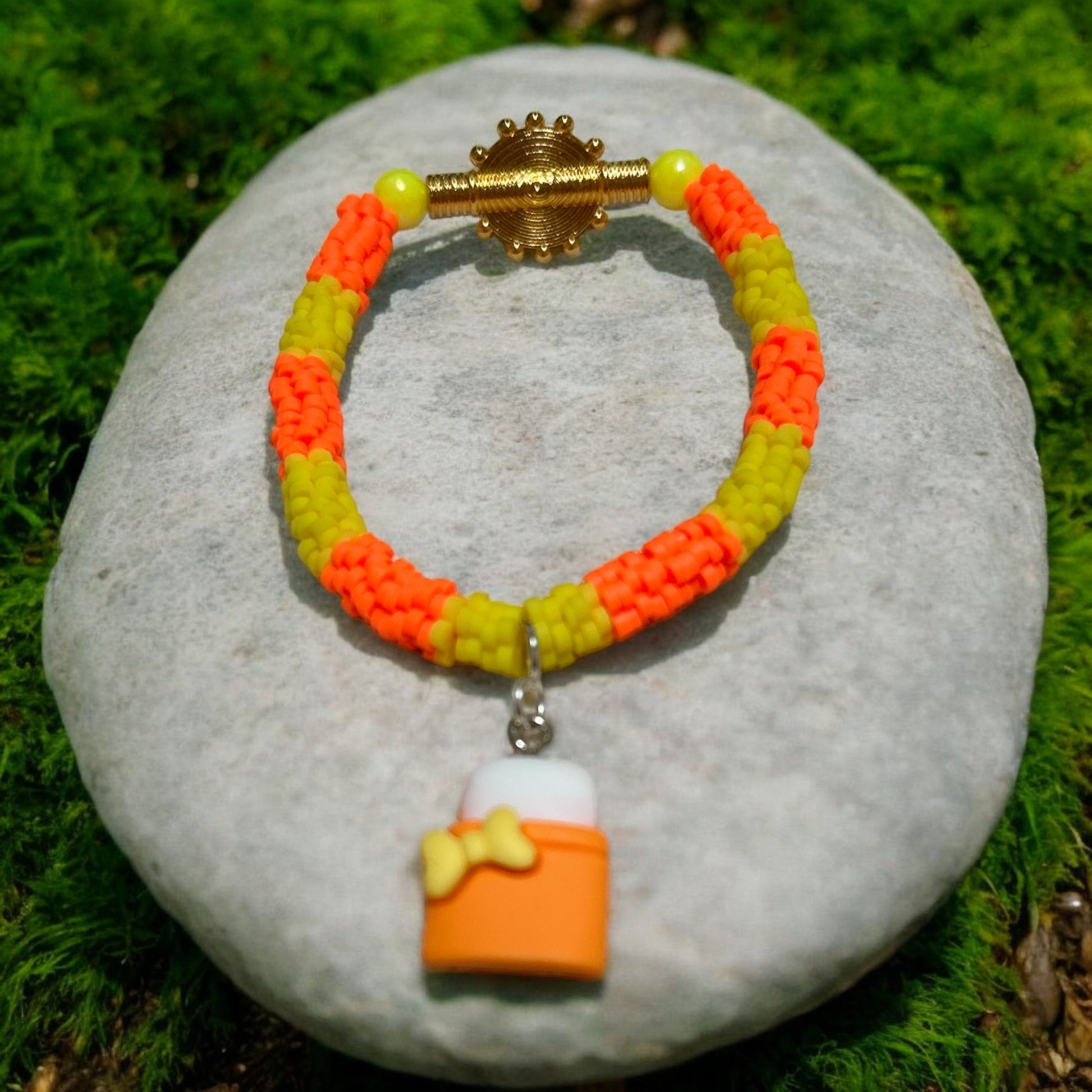 ETHNEEGIFTS - BRACELET KIDS Yellow Orange ERASER