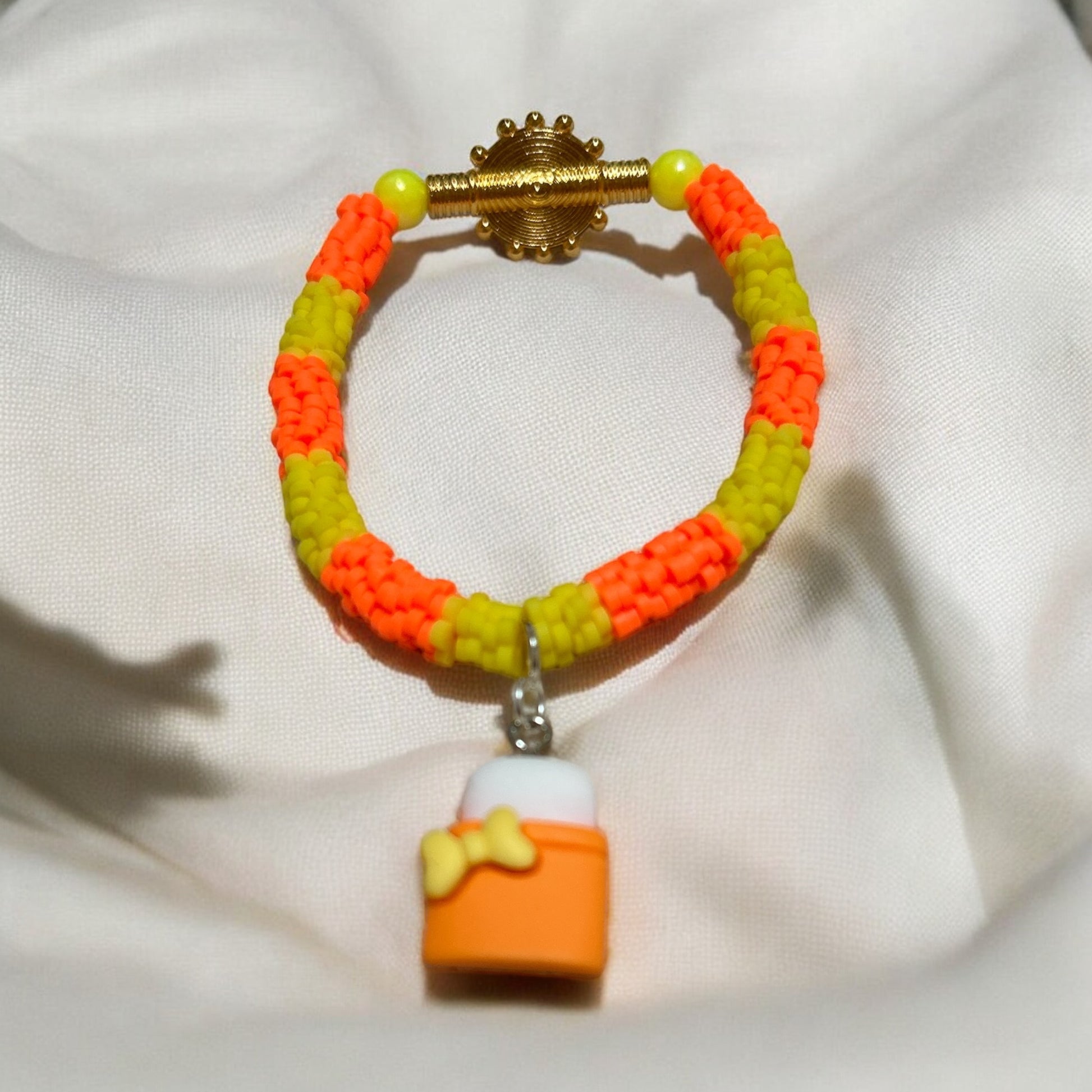 ETHNEEGIFTS - BRACELET KIDS Yellow Orange ERASER