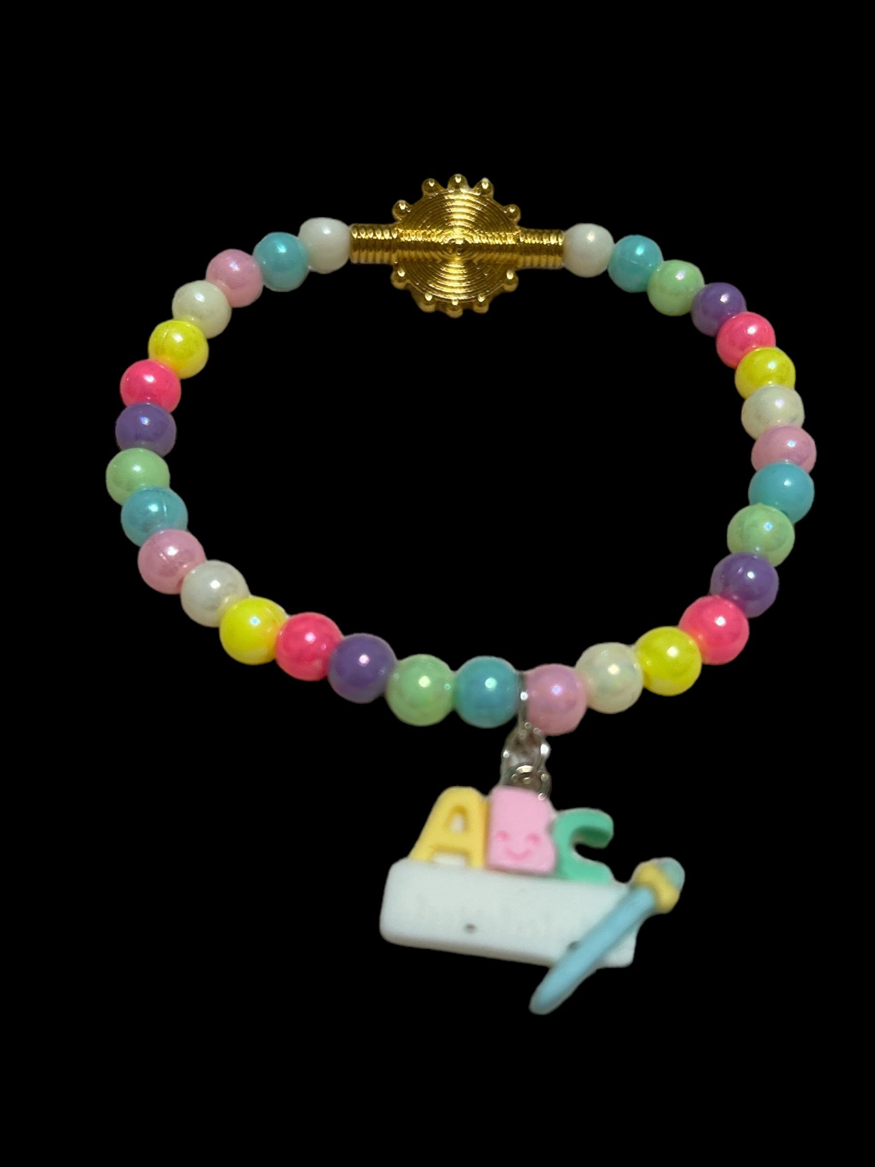 ETHNEEGIFTS - BRACELET KIDS Rainbow ALPHABET