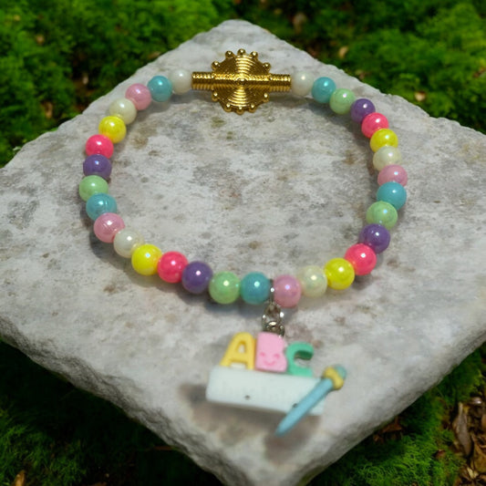 ETHNEEGIFTS - BRACELET KIDS Rainbow ALPHABET