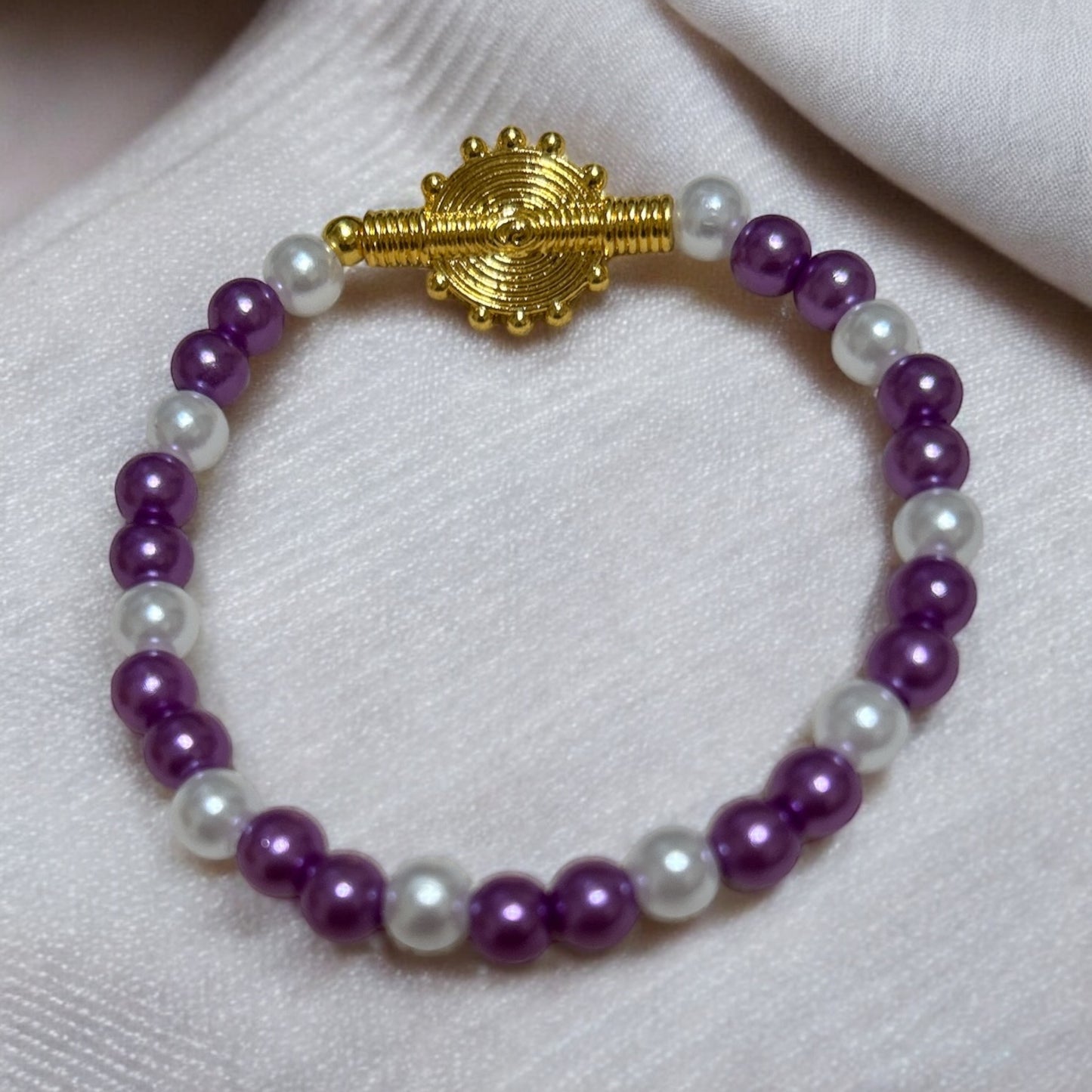 ETHNEEGIFTS - BRACELET KIDS Purple White