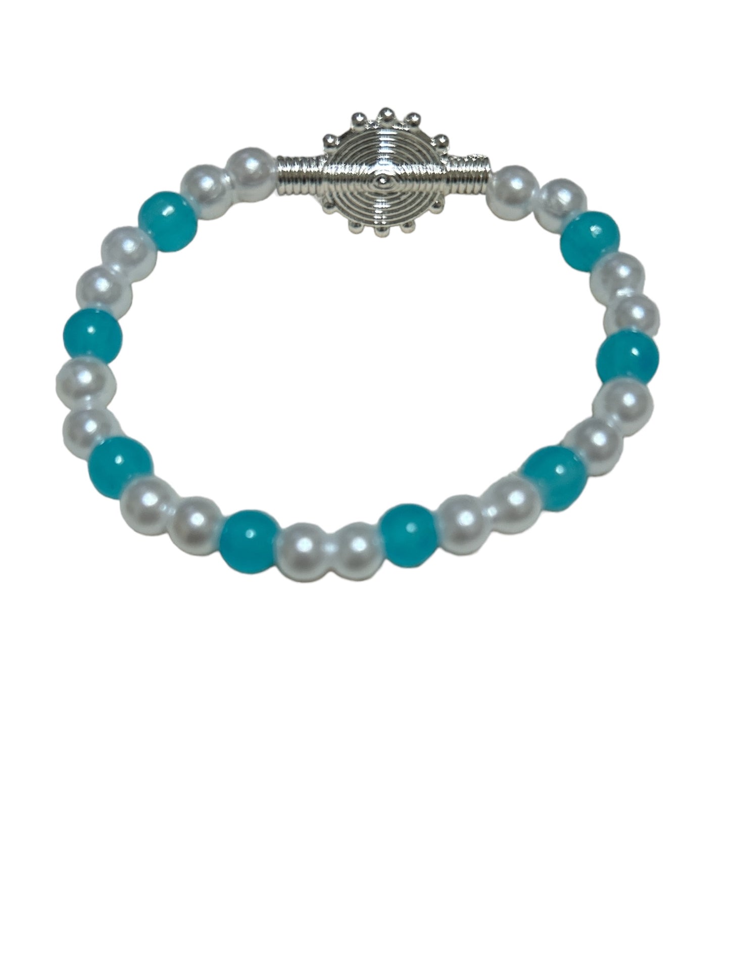 ETHNEEGIFTS - BRACELET KIDS Celestial Blue White