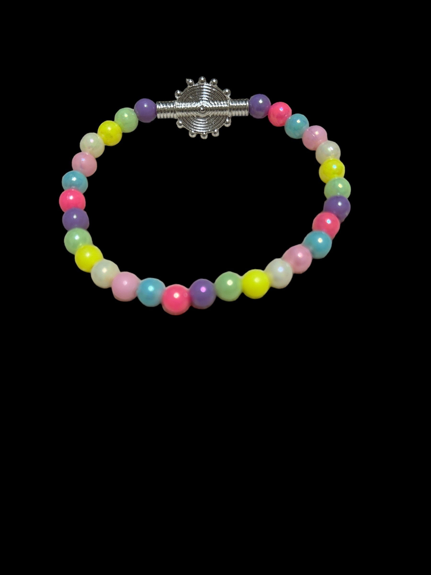 ETHNEEGIFTS - BRACELET KIDS Rainbow Silver