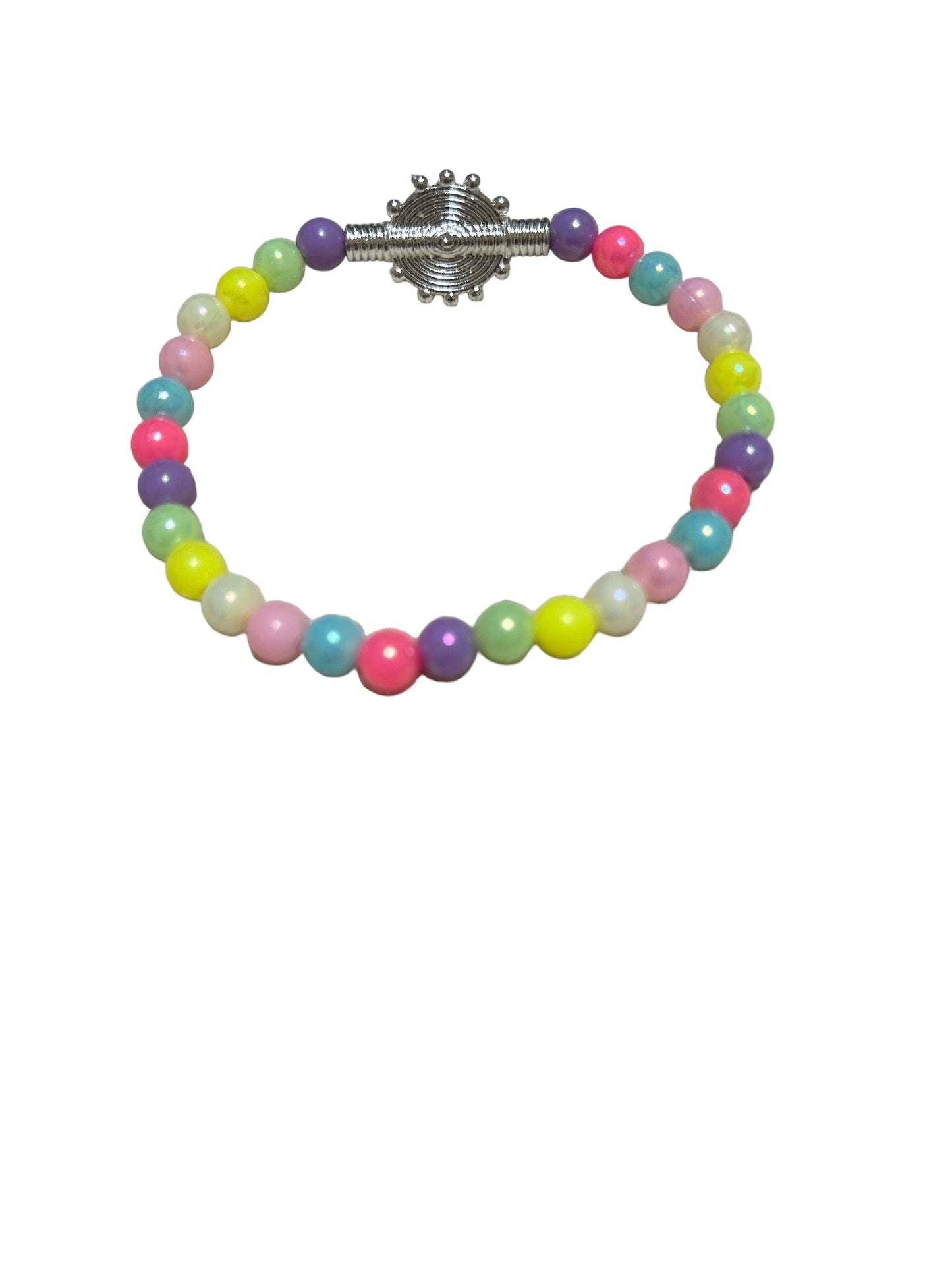 ETHNEEGIFTS - BRACELET KIDS Rainbow Silver