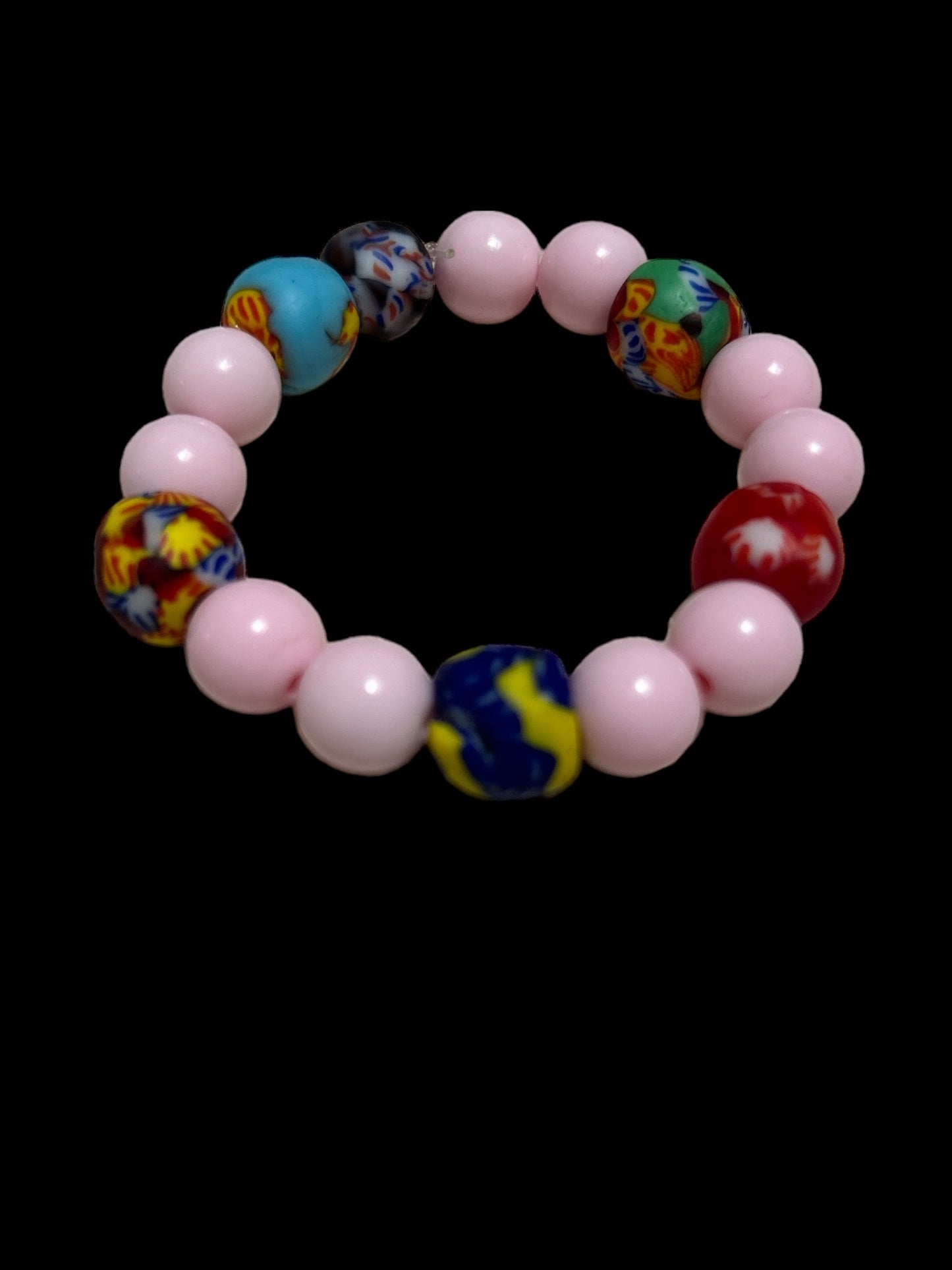 ETHNEEGIFTS - BRACELET KIDS Pink Krobo Beads